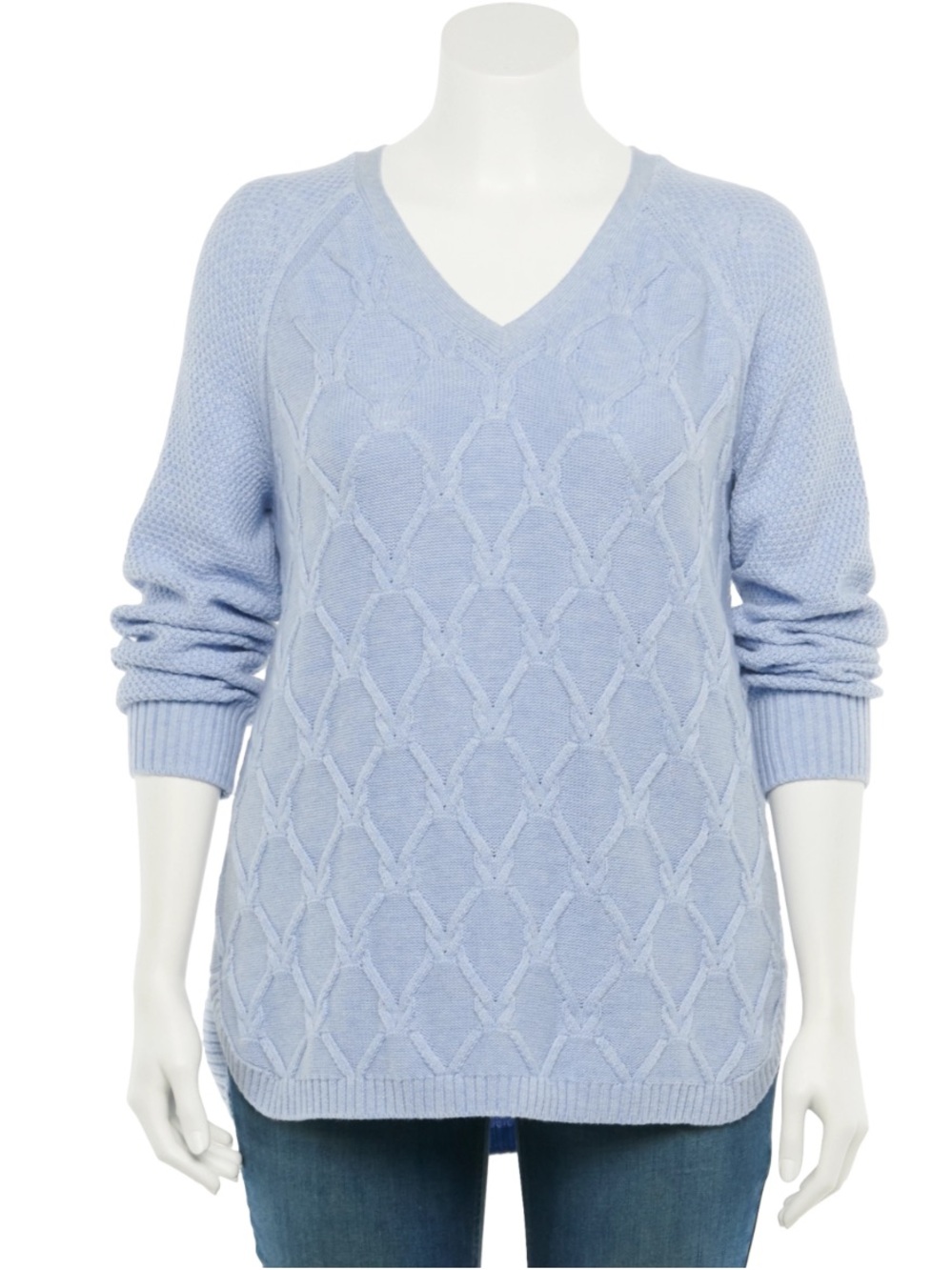 Sonoma Goods For Life® Cable-Knit V-Neck Sweater